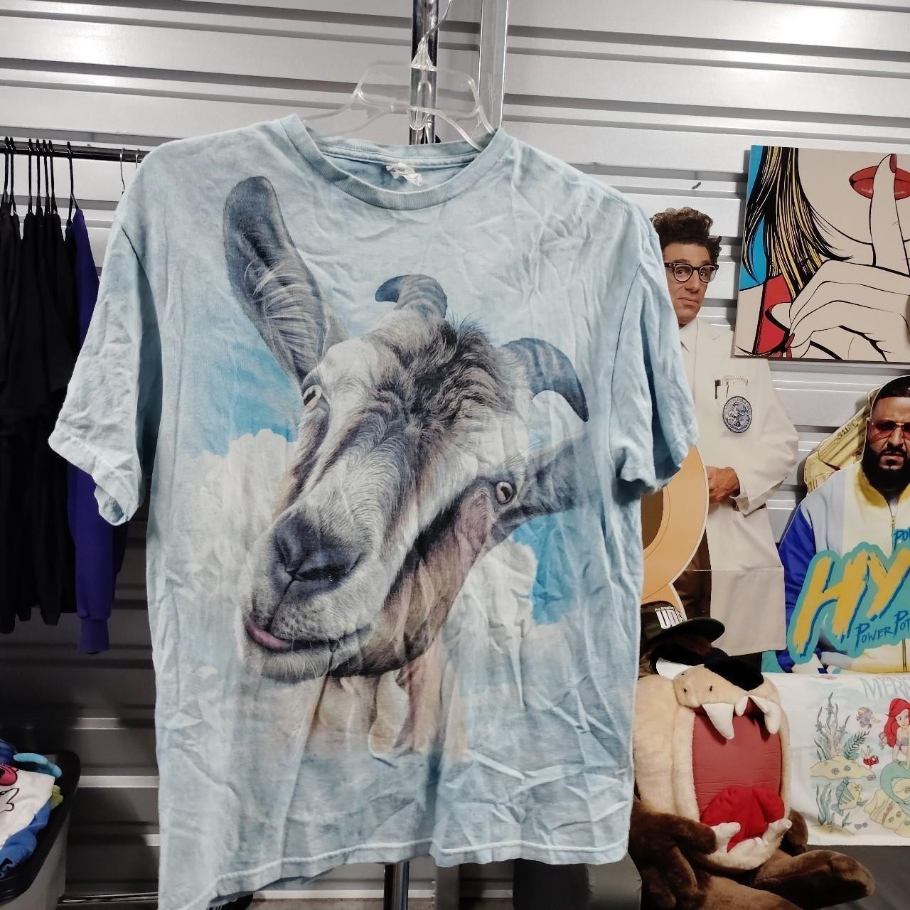 The mountain Tie Dye Goat In the Clouds Nature Tee Delta Tag Large A272ed