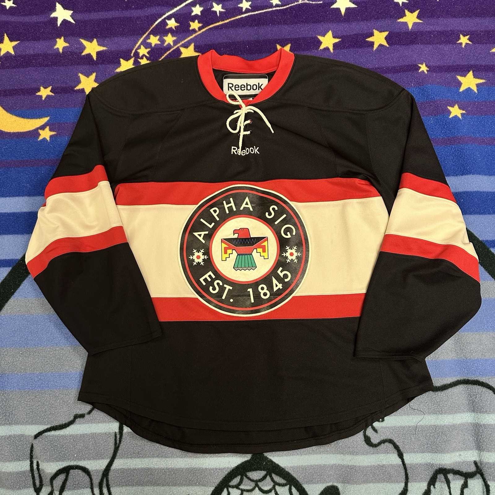 Vintage Thunderbird Blackhawks Hockey Jersey Men’s L/XL Frank Ocean Alpha Sig gallery