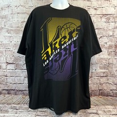 Shaka Black LA Lakers Nation Double Sided Graphic Print Super Max T-Shirt 3XL