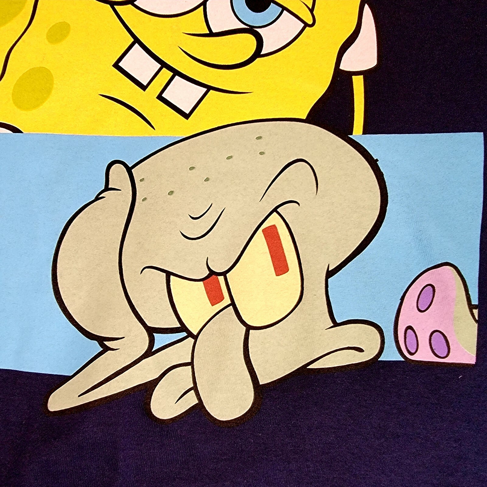 SPONGEBOB SQUARE PANTS SHIRT MENS MEDIUM LONG SLEEVE BLUE SQUIDWARD NWT gallery