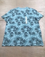 Paradise Collection T-Shirt Men’s Size M Palm Leaves Teal Short Sleeve