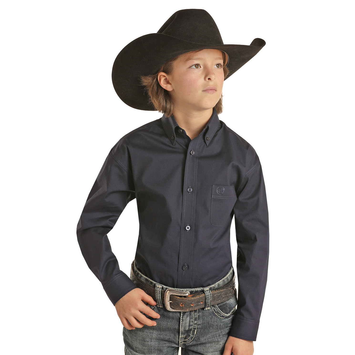 Panhandle® Youth Boy’s Long Sleeve Purple Button Down Shirt C0D2551-51