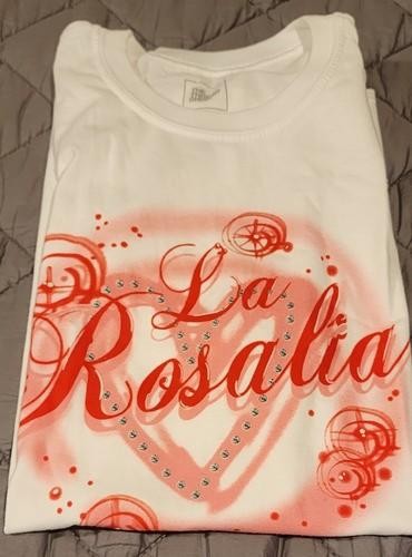 La Rosalia Unisex T-Shirt Adult Large - White Pink Red - The Thread Shop - NWOT gallery
