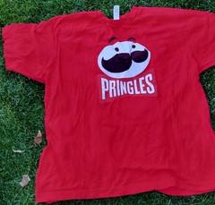 Pringles Shirt Mens Extra Large Red Logo Graphic Snack Food Tee Tultex 202 Chips