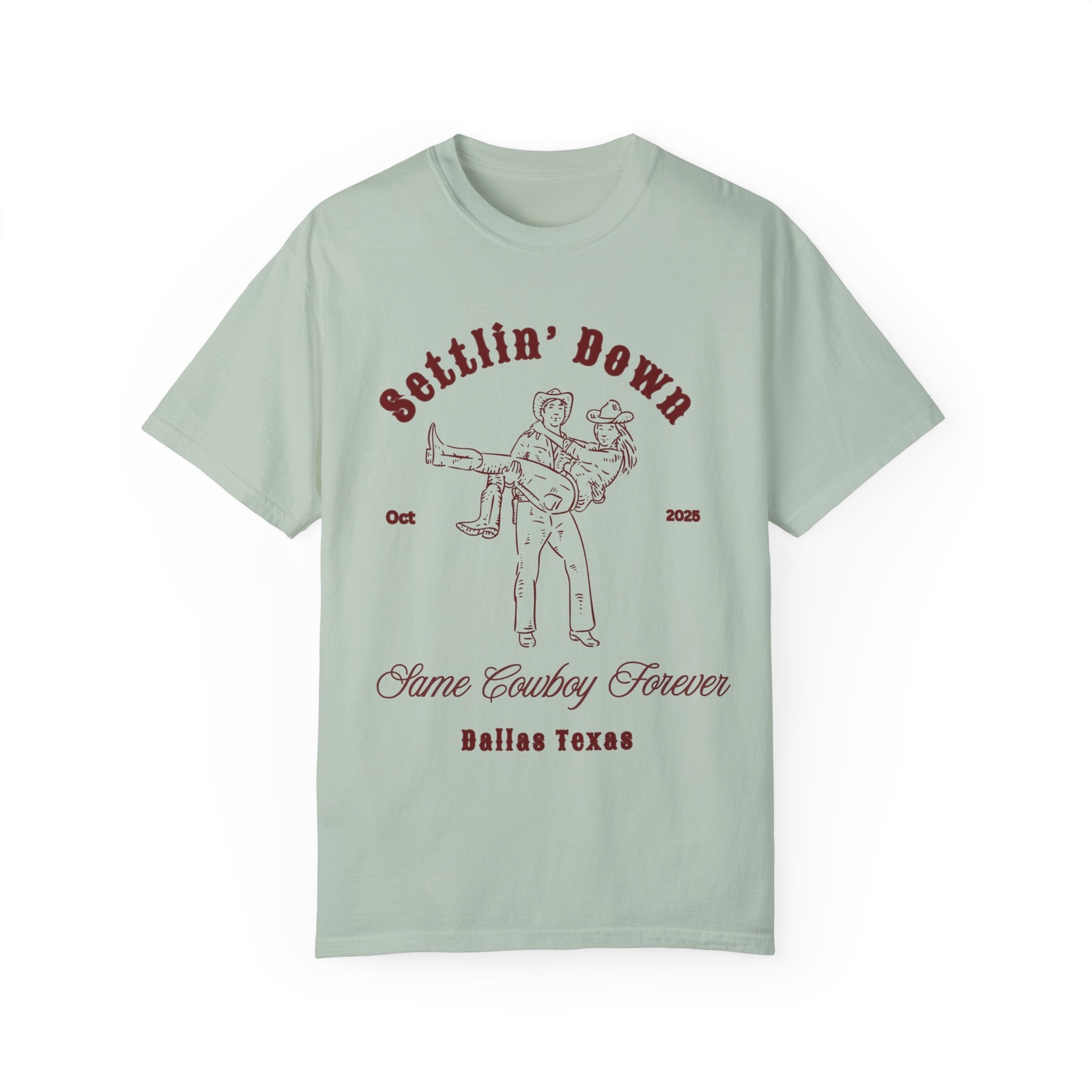 Cowgirl BrideT-Shirt, 'Settlin' Down' Design, Custom Event Tee, Plus Size gallery