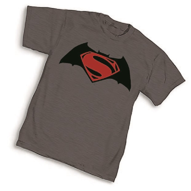 DC Batman vs Superman COMIC Logo Symbol- GREY Adult T-Shirt - S-3XL gallery