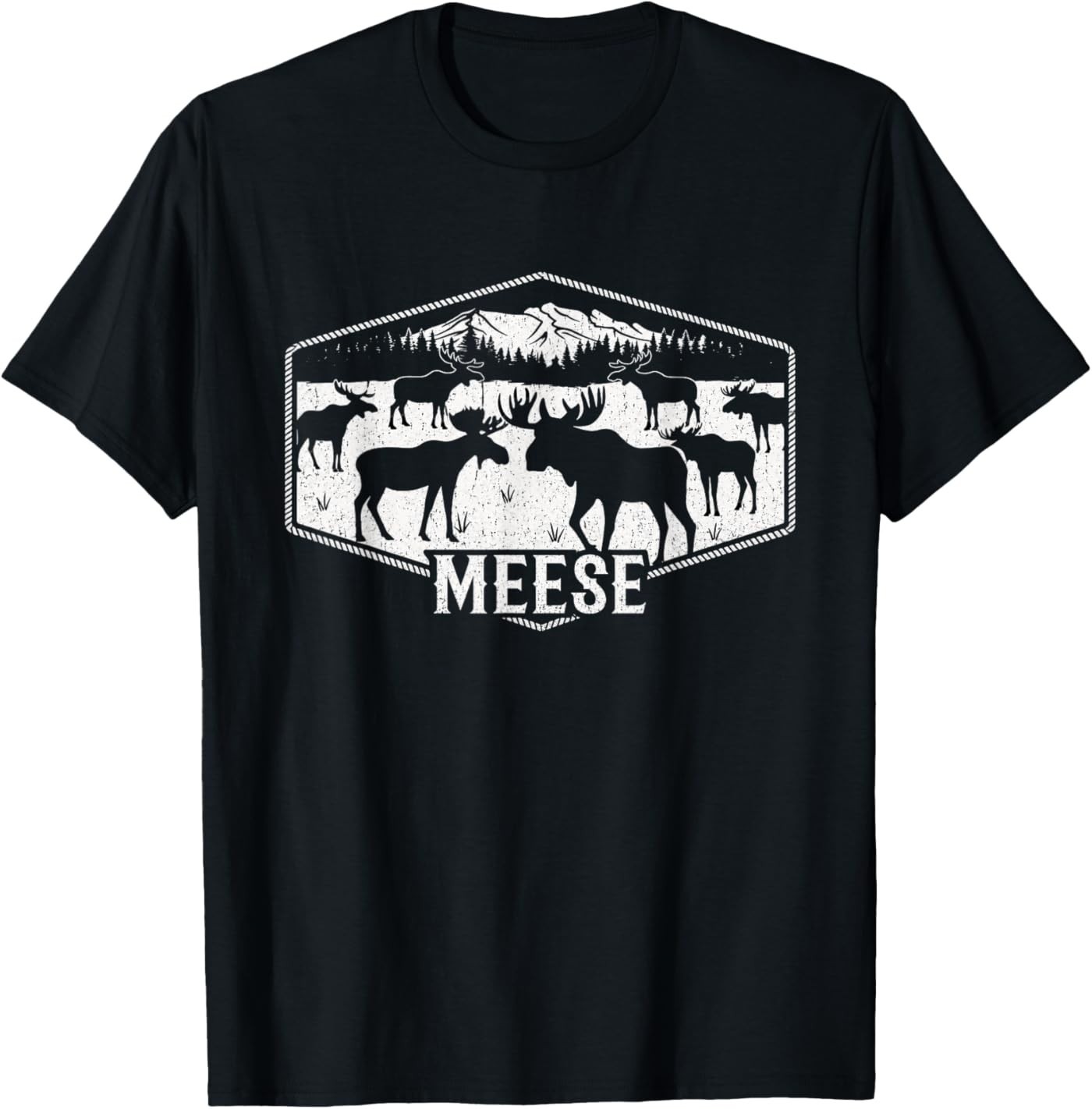 Meese Funny Moose Humor Camping Wildlife Outdoor Nature T-Shirt gallery