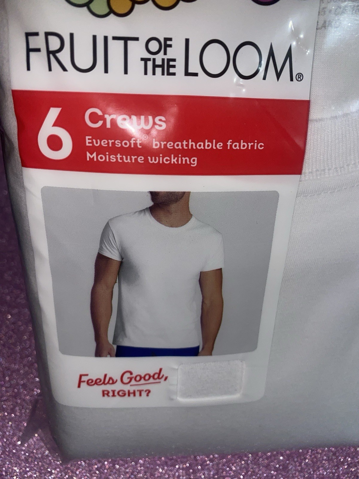 Fruit Of The Loom Men’s M 38-40 Inch Crew Breathable Neck T-Shirts White 6 Pack gallery