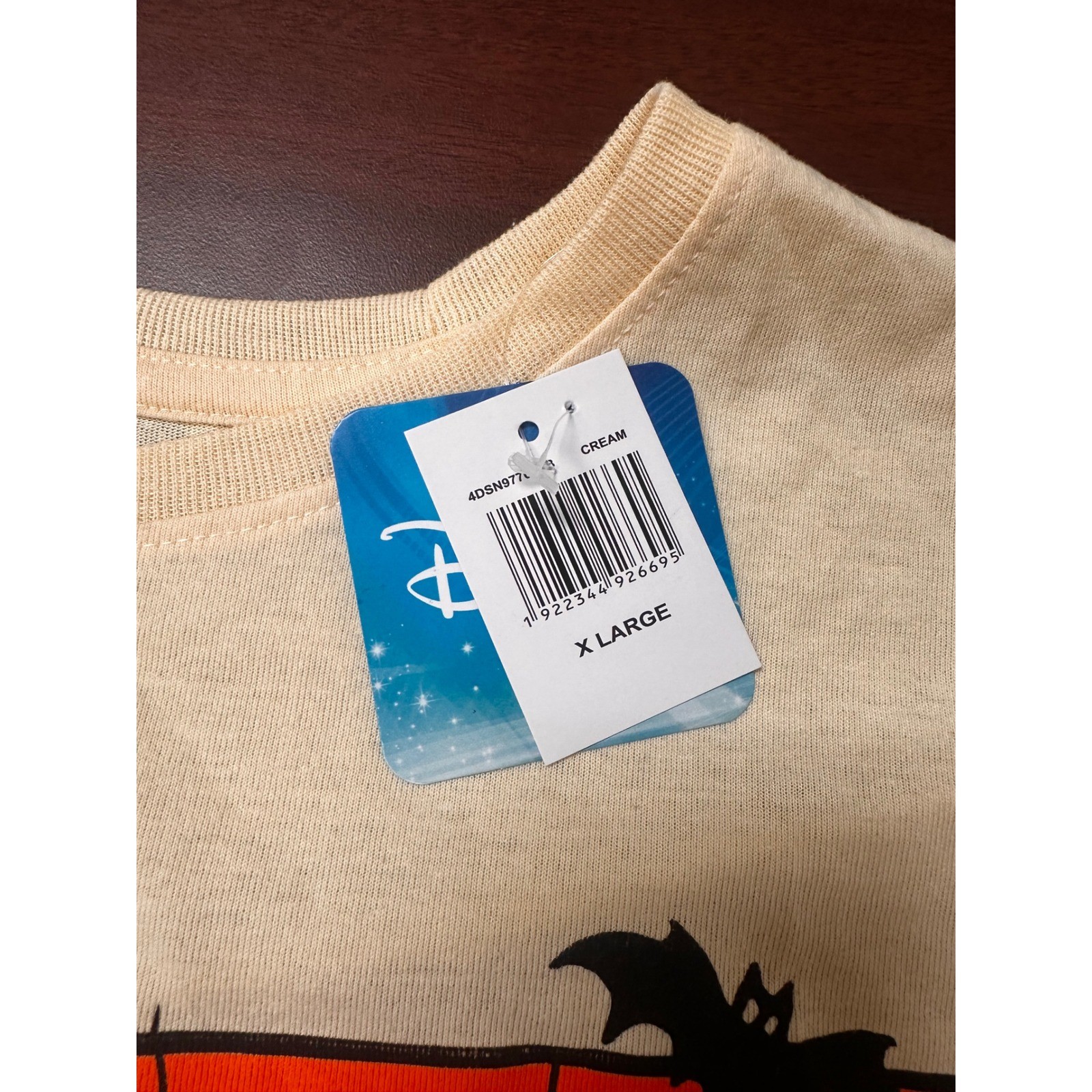 Disney Halloween Cream Graphic T-Shirt Size XL Mickey Mouse Donald Duck Goofy gallery