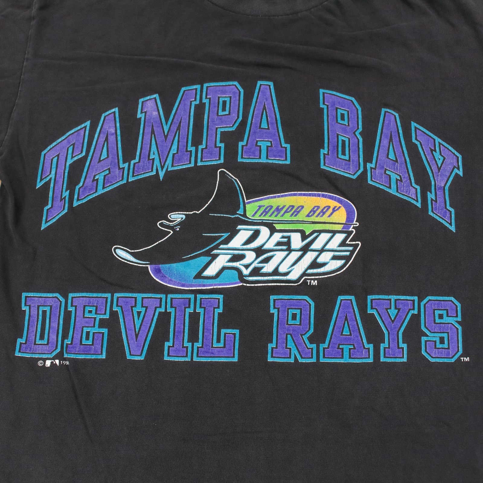 LOGO 7 Tampa Bay Devil Rays MLB baseball t-shirt MEDIUM tag vtg 90s usa made gallery
