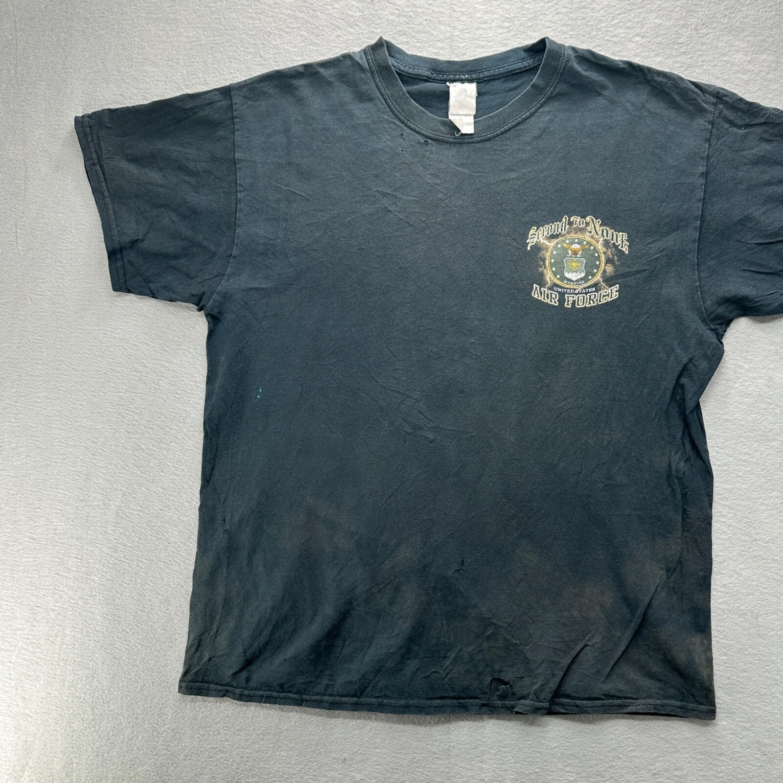 Vintage y2k 2nd Air Squadron T-Shirt Second to None Men's Large Air Force gallery