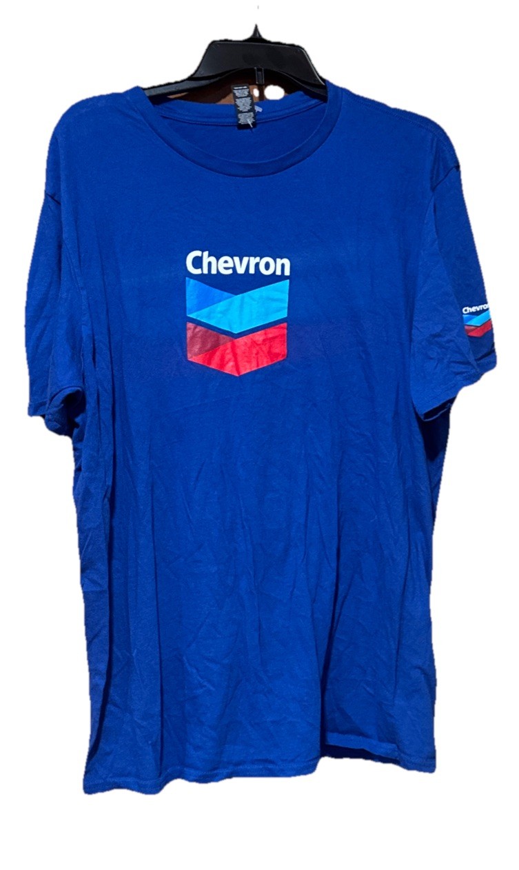 Chevron Gasoline T Shirt Large adult Short Sleeve 100% Cotton