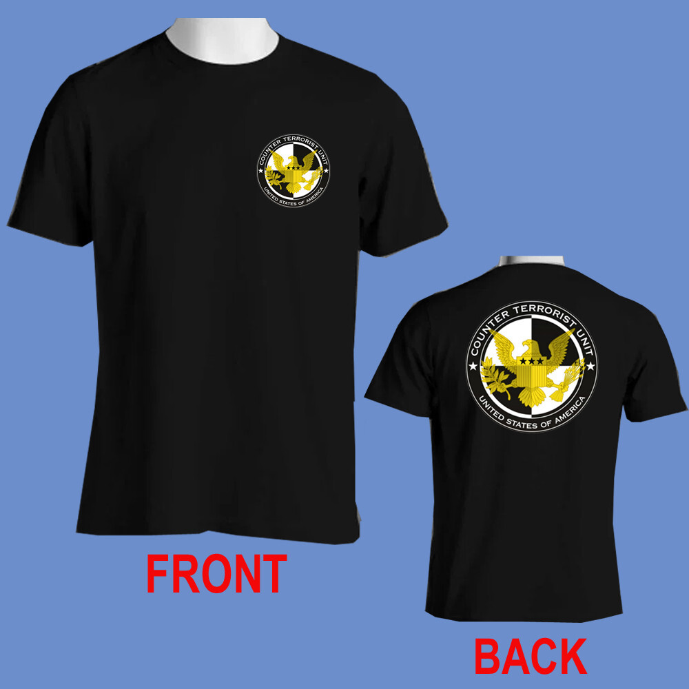 Counter Terrorism Unit USA United States Black Size S-5XL