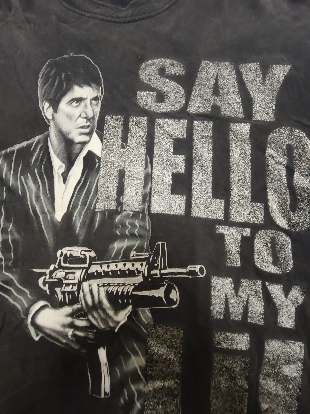 Scarface Clothing Co Tony Montana Shirt Men's Say Hello To My Little Friend gallery