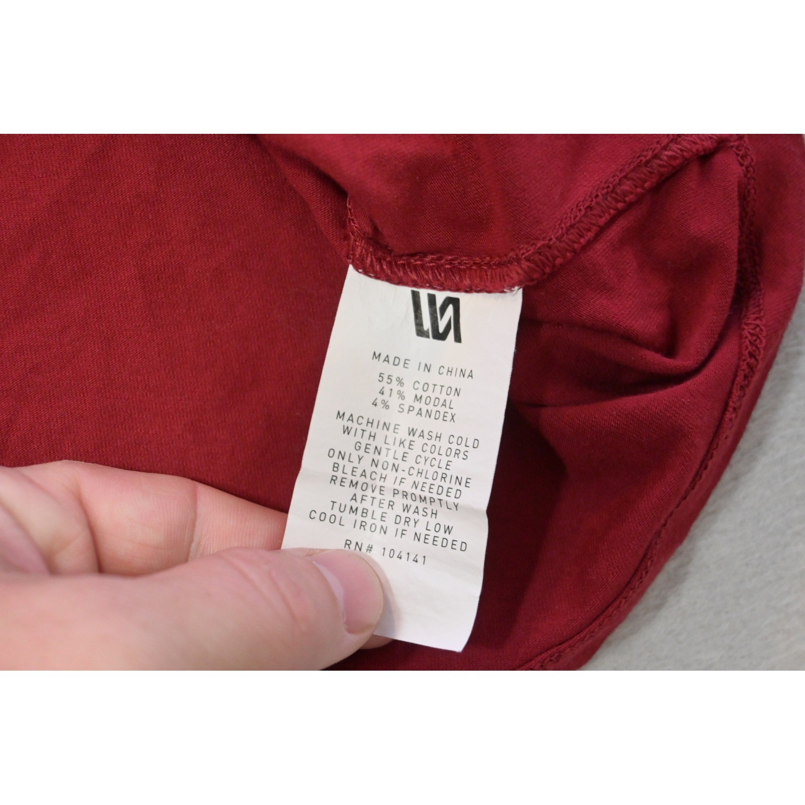 VRST Hooded Shirt Mens XL Red Long Sleeve Cotton Modal Stretch Excellent gallery