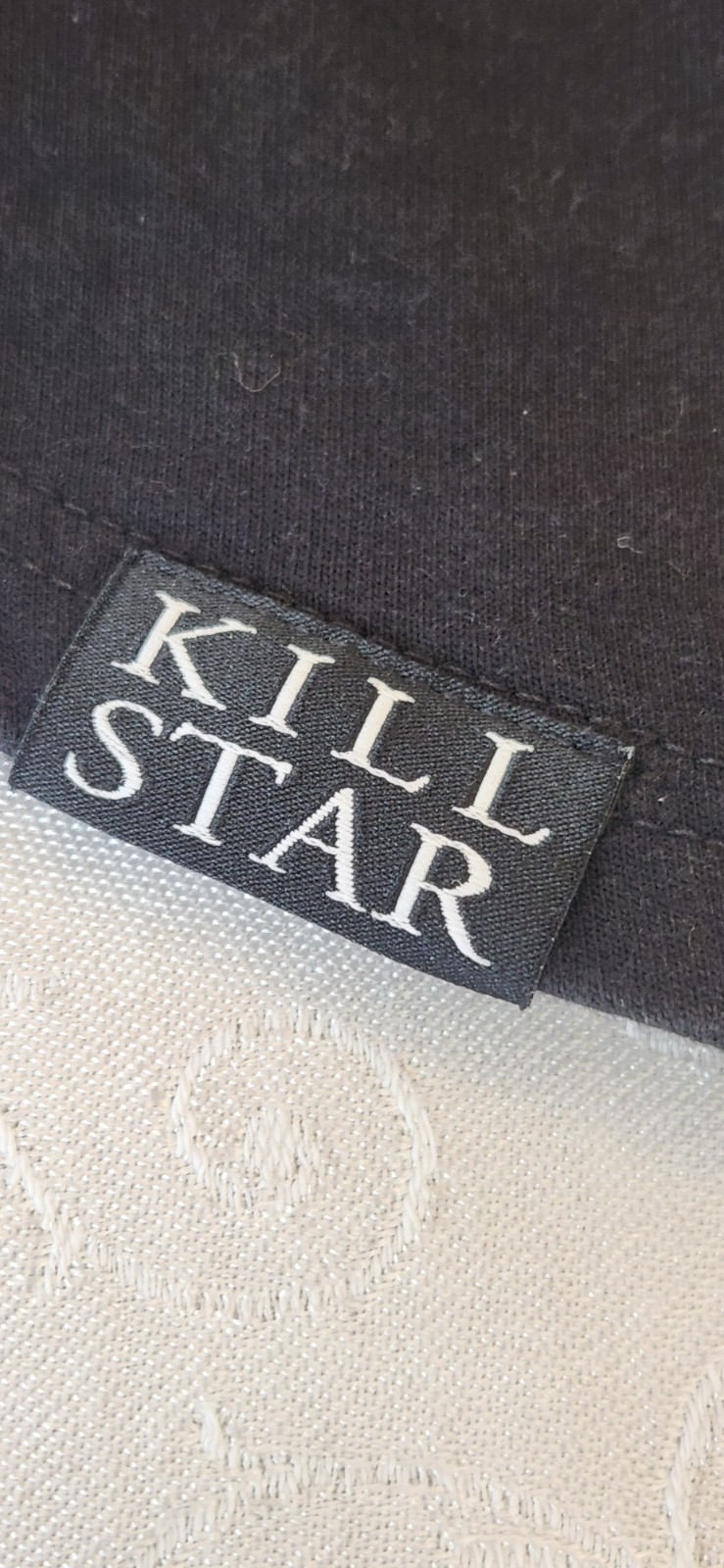 KILLSTAR Men's Long-Sleeved Gothic Strap-Design Black Cotton T-Shirt gallery