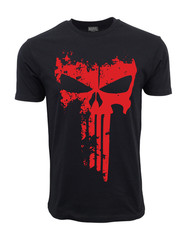 MARVEL THE PUNISHER MENS LARGE RED LOGO GRAPHIC T SHIRT