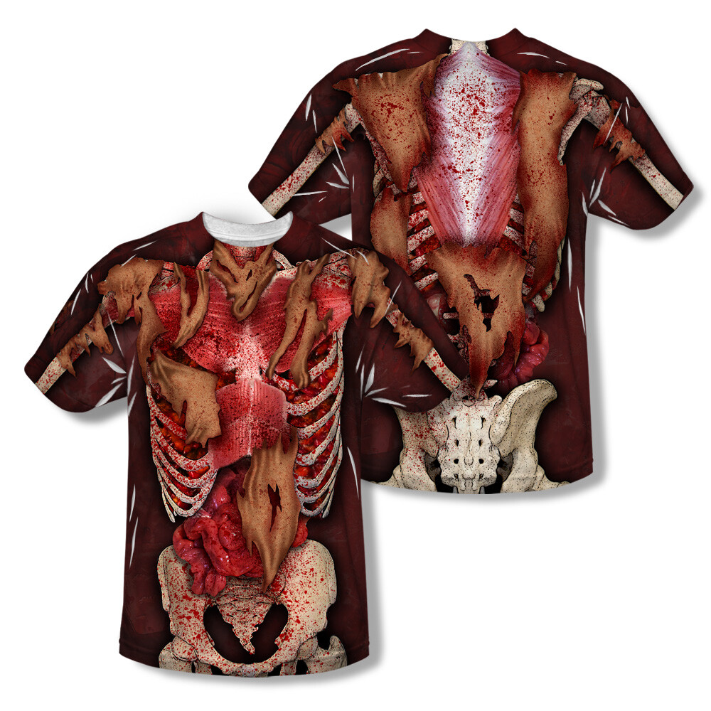 Skinny Unisex Adult Halloween Costume T Shirt (Front/Back), S-3XL