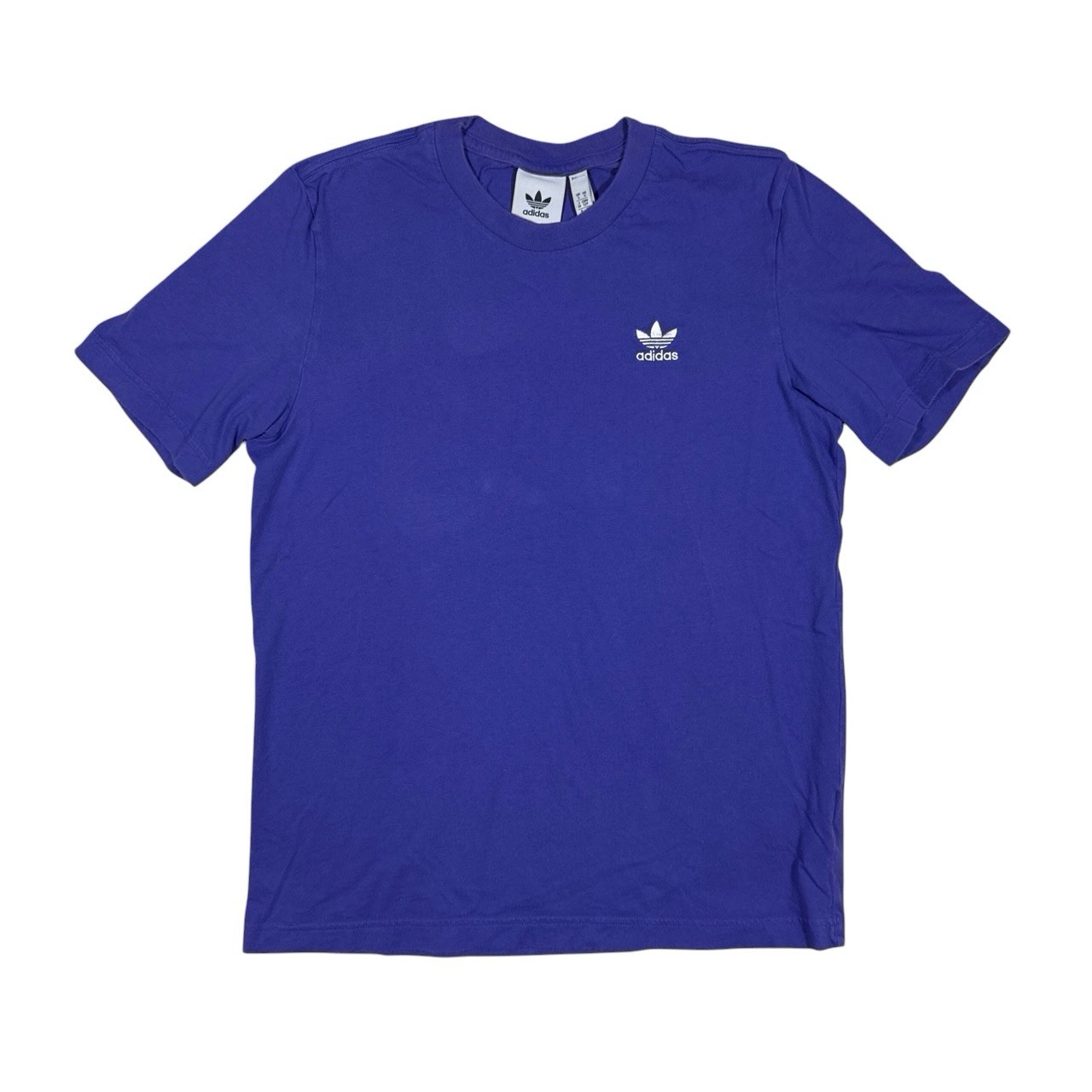 Adidas Embroidered Logo T Shirt Men’s Size Small Purple Short Sleeve Graphic gallery