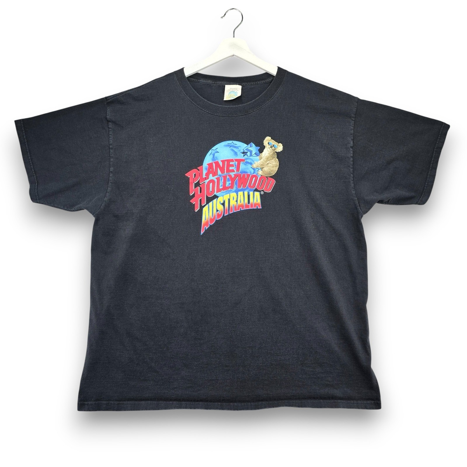 Planet Hollywood Australia T Shirt 2XL Black Koala Graphic Mens 1991 USA Made gallery