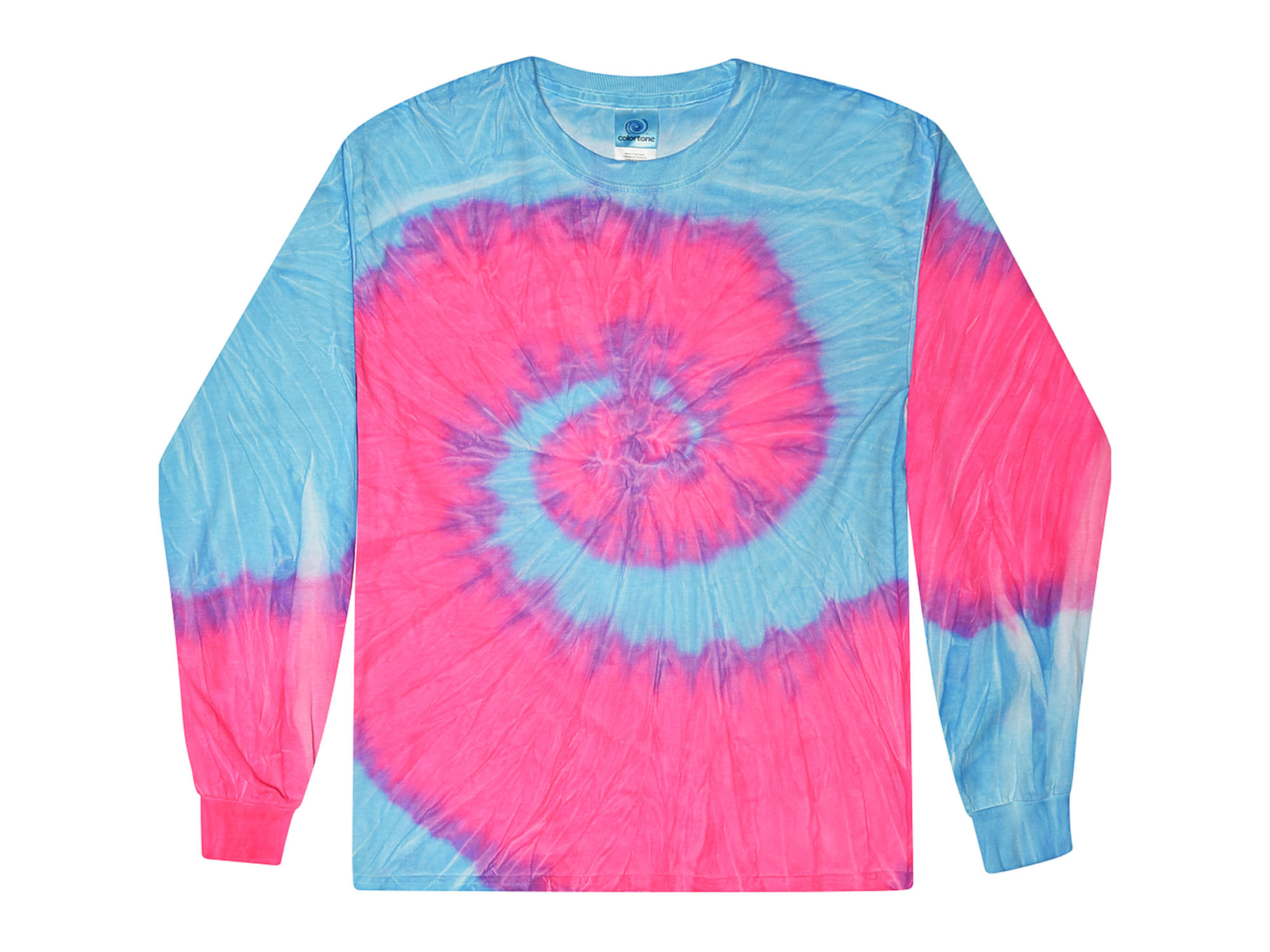 Long Sleeve Tie Dye T-Shirts Multicolor Adults & Kids Size Cotton Colortone gallery