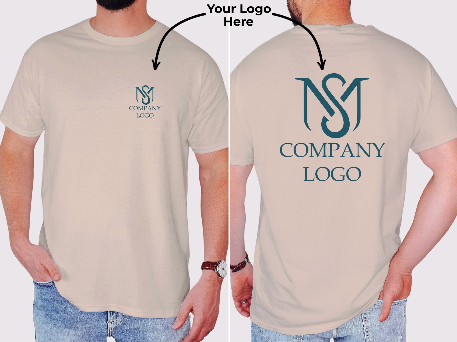 Gildan 5000 custom shirt upload your logo personalized graphic tee business team gallery