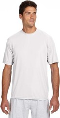A4 Mens Dri-Fit Workout Running Cooling Performance Crew Jogging T-Shirt – N3142