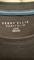 Perry Ellis Portfolio Black Crew Neck SS T-Shirt Men’s Size Large