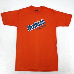 vtg 80s SUNKIST SOFT DRINKS PAPER THIN T-Shirt SMALL single stitch soda pop NOS