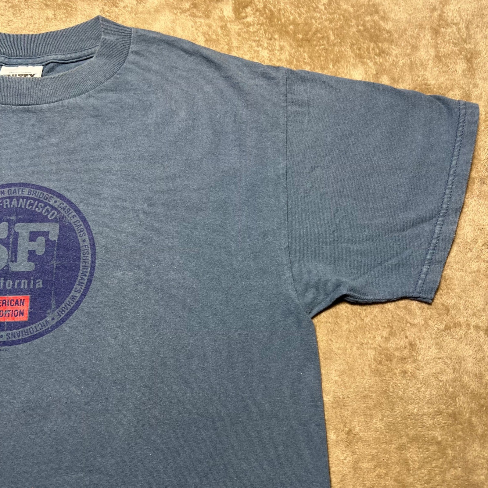 Vintage Tultex San Francisco SF California T Shirt Mens Medium Blue Gray Y2K gallery