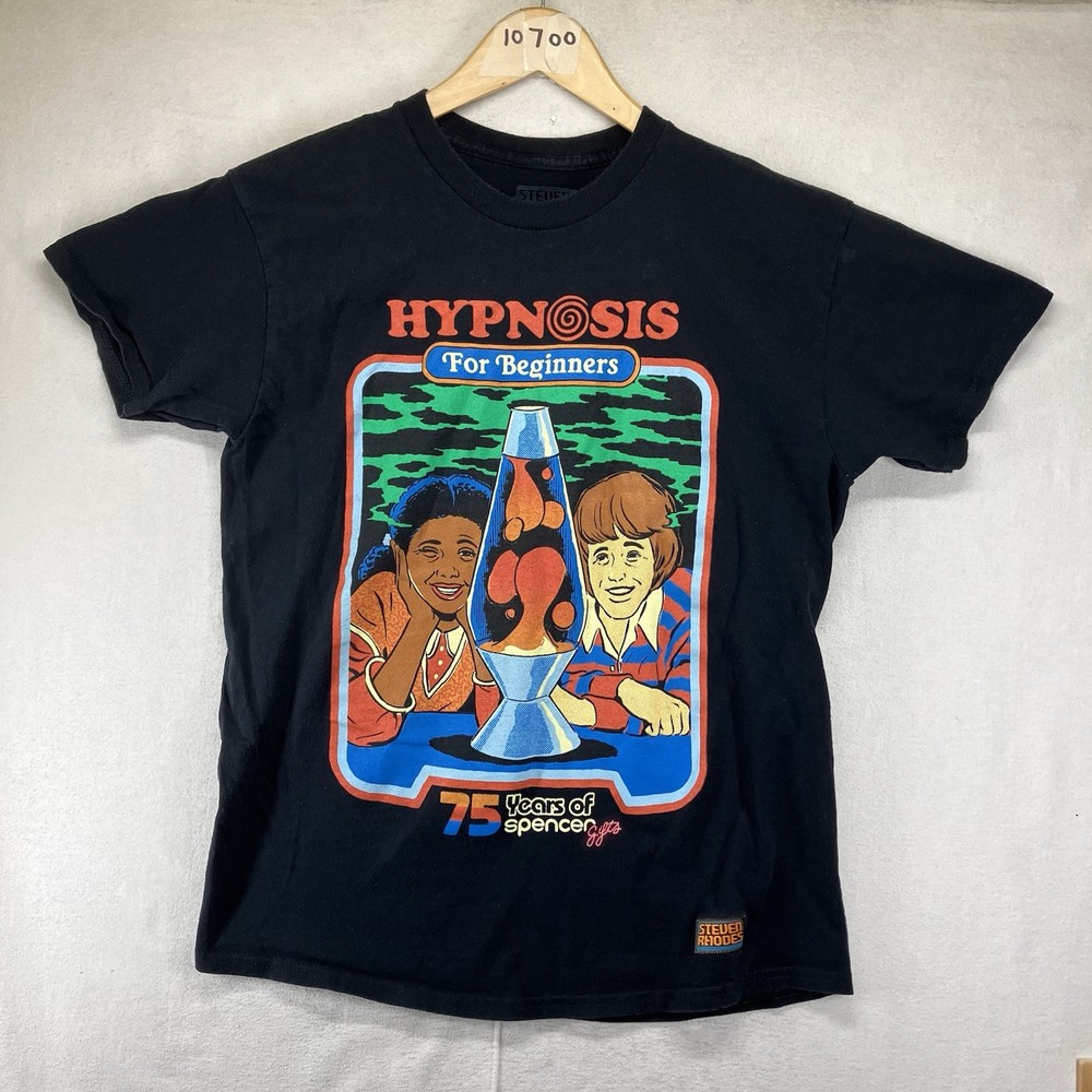 Steven Rhodes “Hypnosis For Beginners” Medium T-Shirt Lava Lamp Spencer Gifts