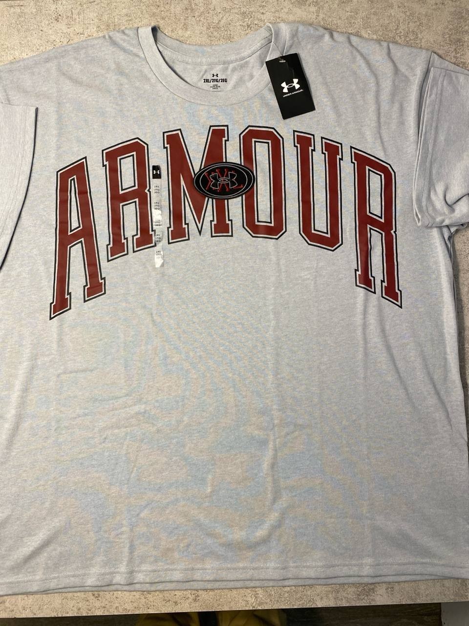 Under Armour Men’s ARMOUR Graphic T-Shirt Gray 2XL XXL New With Tags NWT gallery