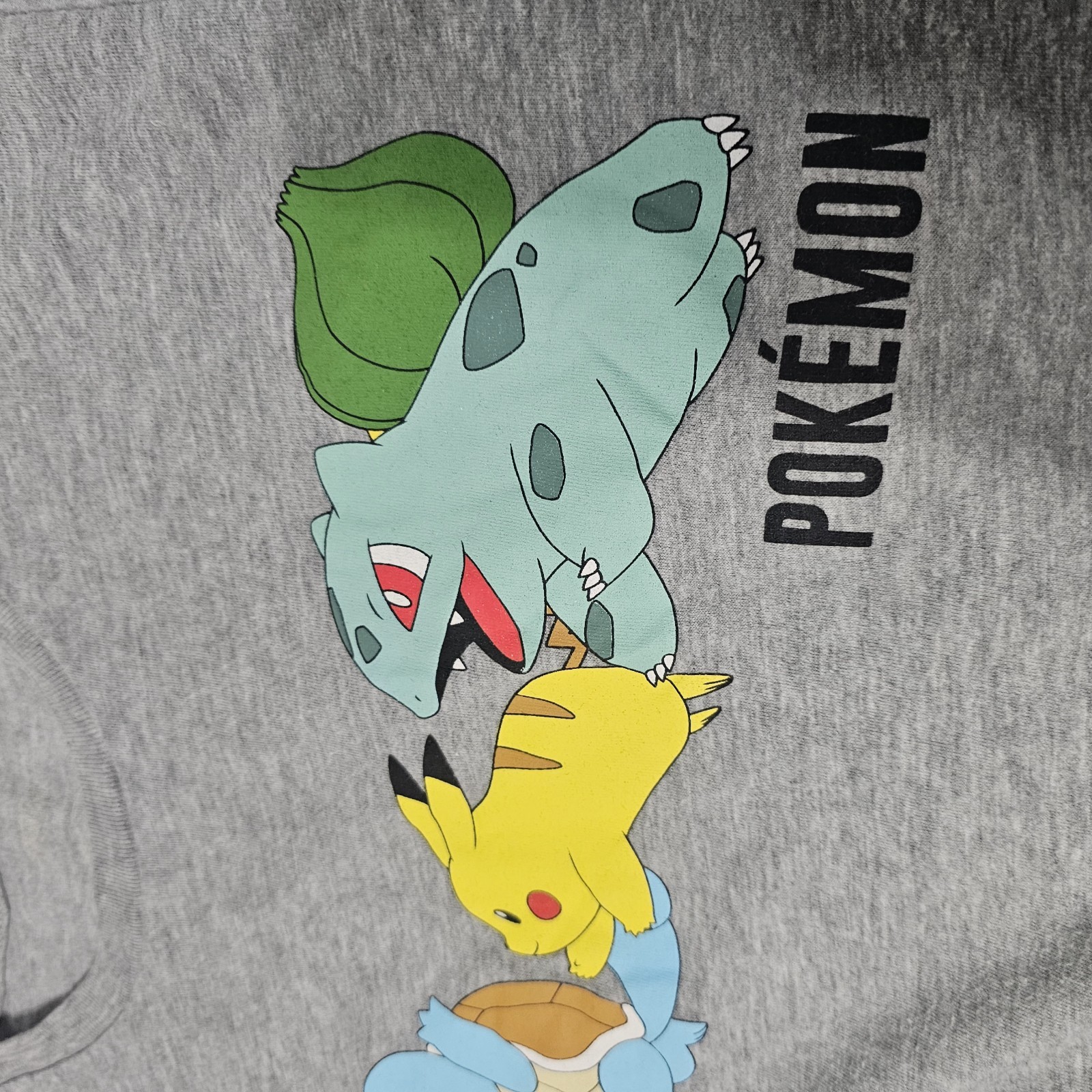 Pokémon T-Shirt Adults L Gray Graphic Pikachu Charmander Print See Measurements gallery