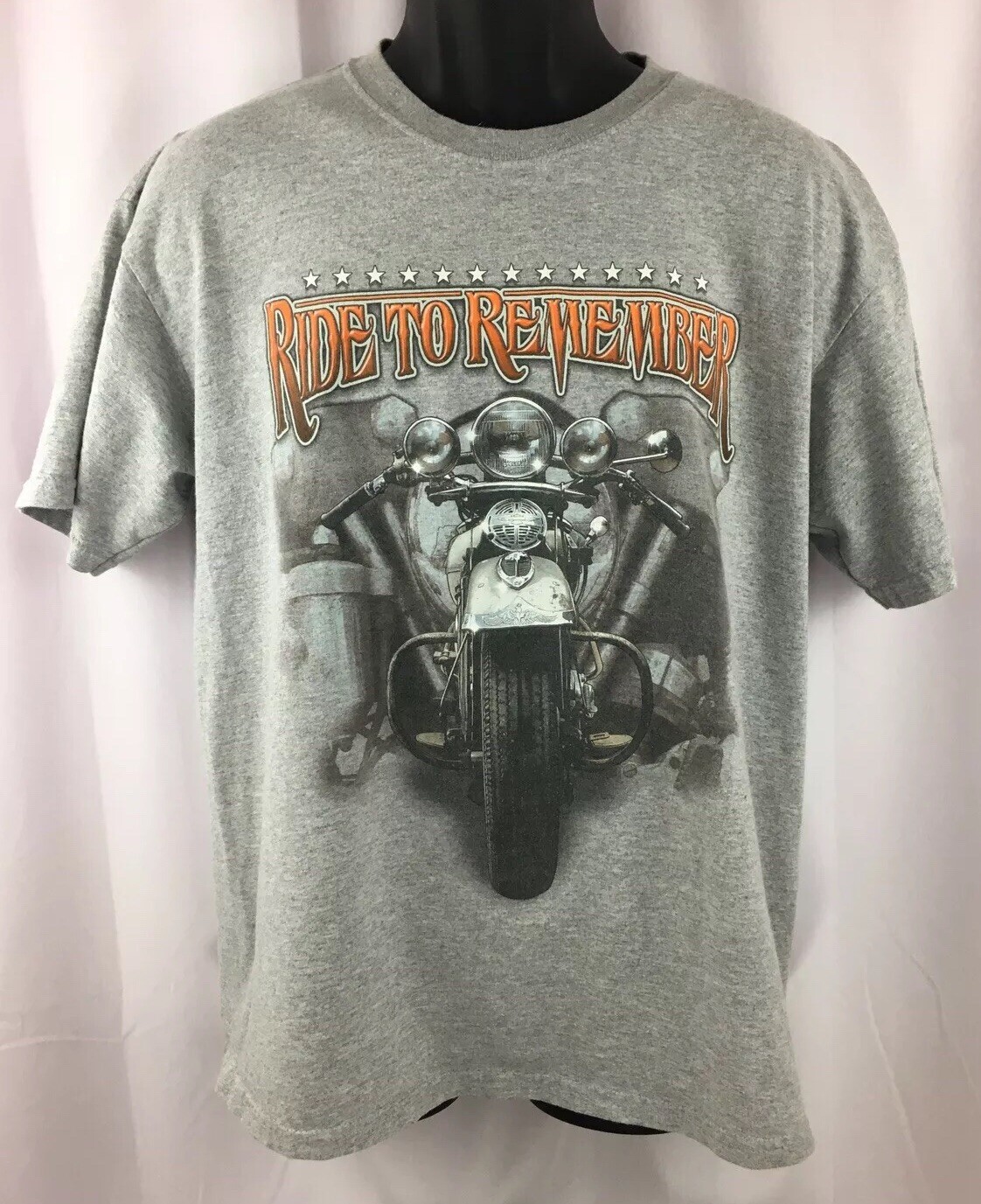 Ride to Remember 26th Leslie Watson Memorial Biker Mens Tshirt Silver Large gallery