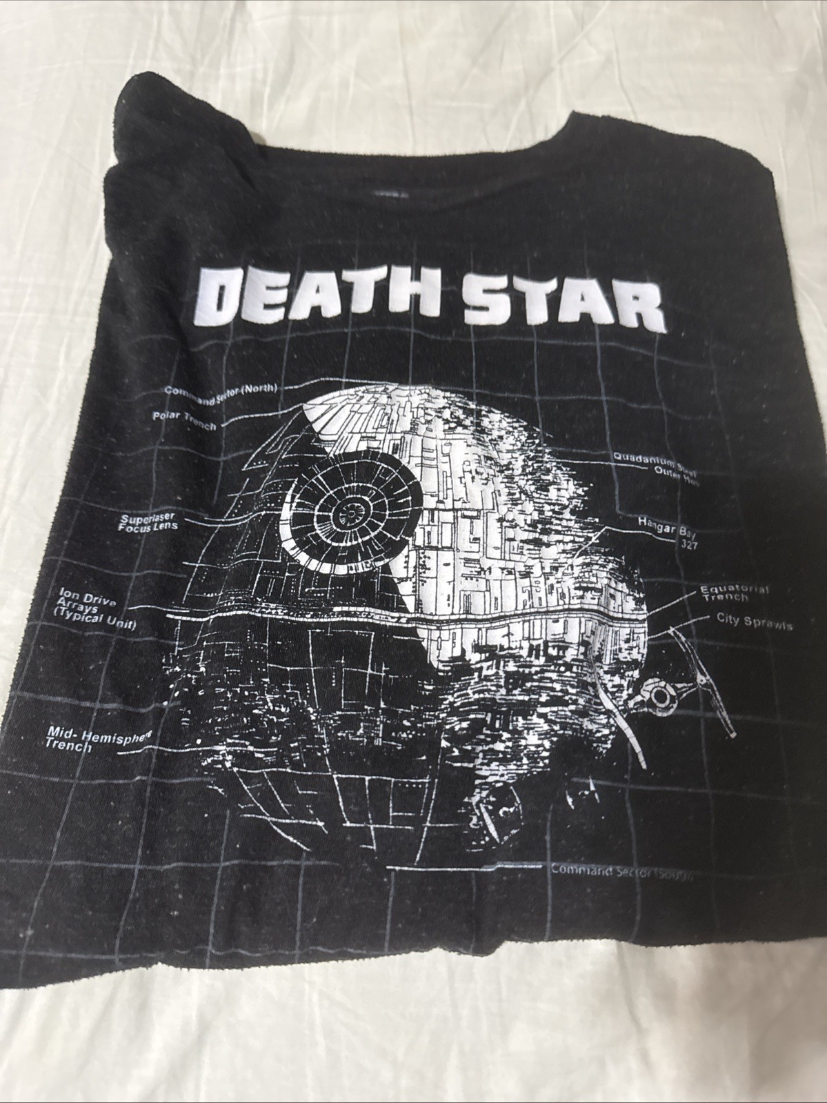 Star Wars Fifth Sun T-Shirt Death Star Graphic Tee Mens Size XL Tee BlackSpeckle gallery