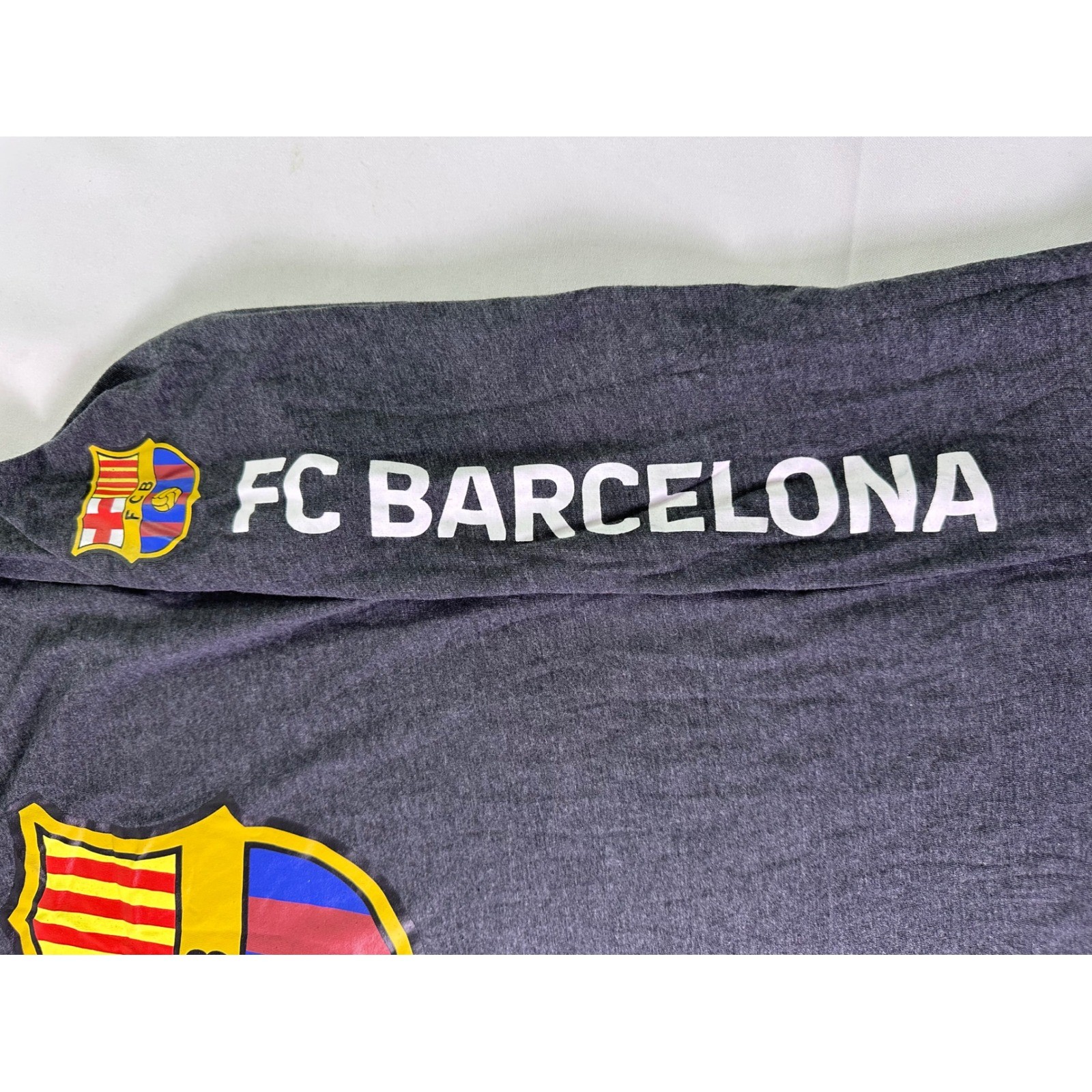 FC Barcelona Long Sleeve Shirt Mens Large Charcoal Gray Official Licensed FCB L gallery