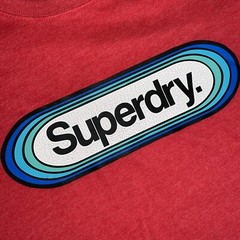 SUPERDRY T Shirt Men’s Size Medium RED Premium Streetwear Distressed Print 1363