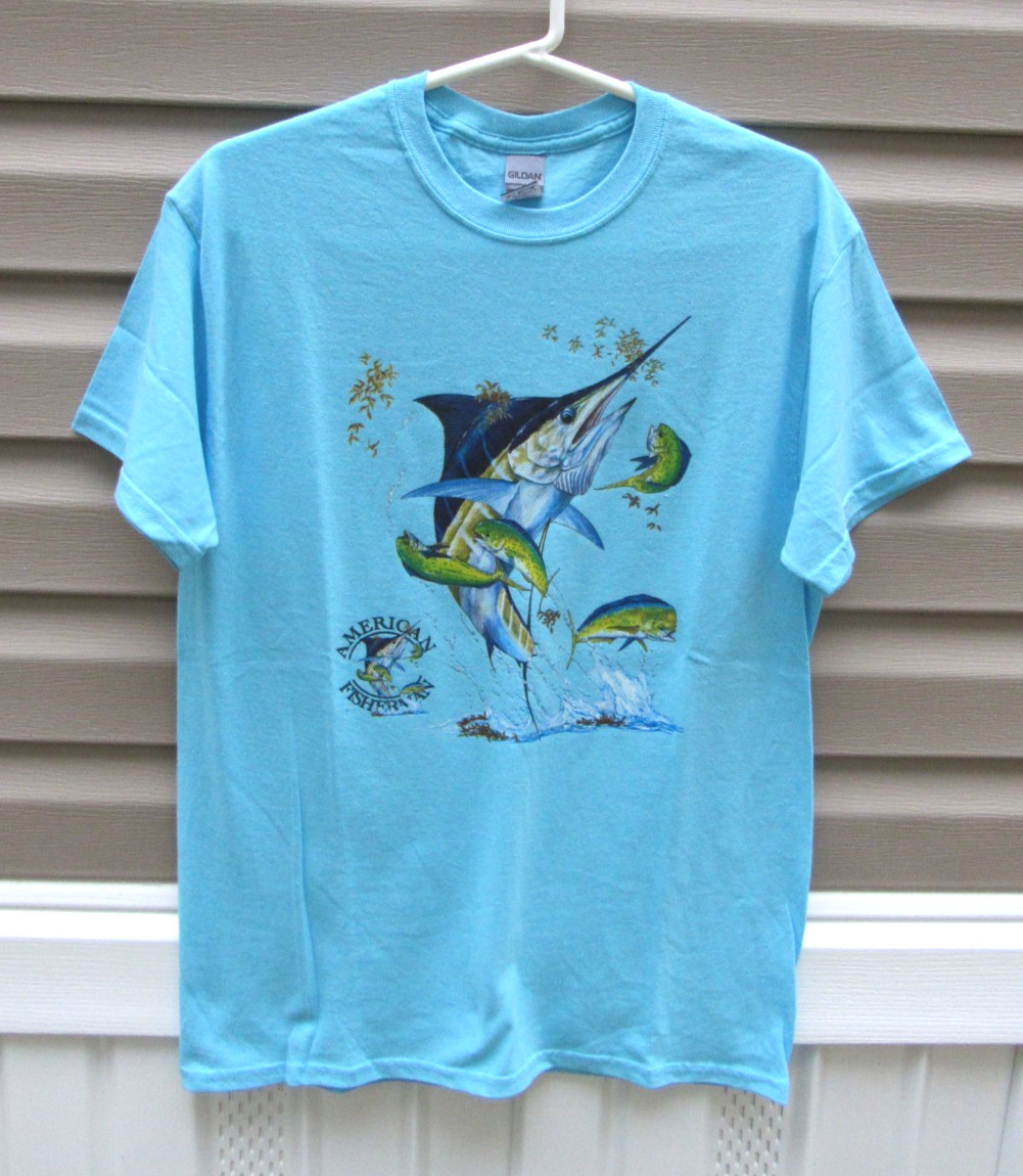 American Fisherman short sleeve blue T shirt - Medium gallery