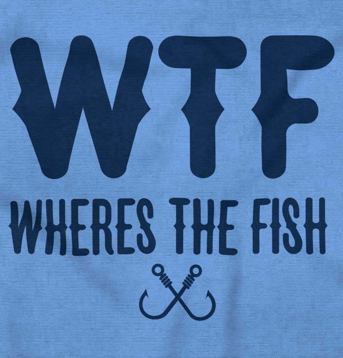 WTF Wheres The Fish Fishing Hobby Angler Gift Mens Casual Crewneck T Shirts Tees gallery