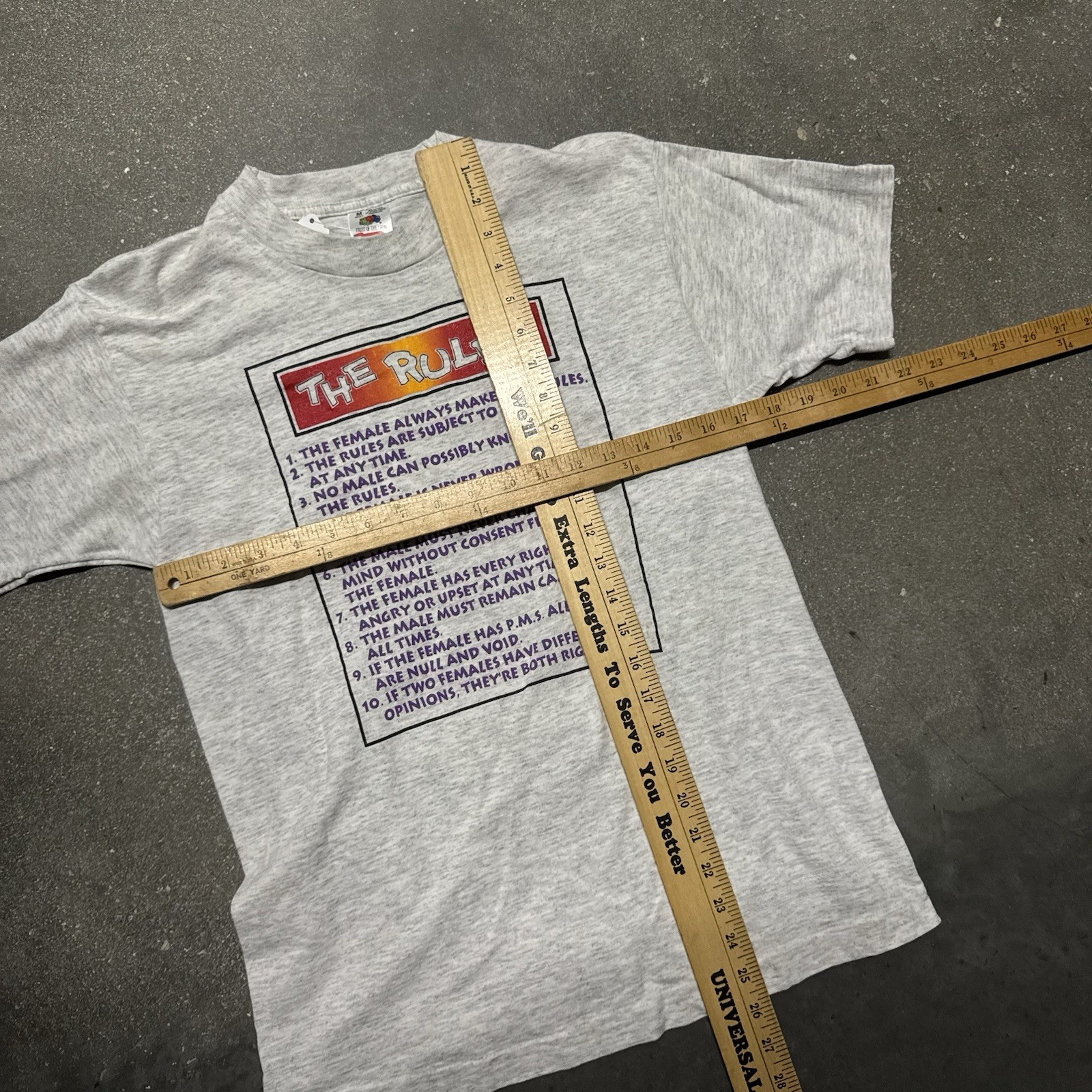 Vintage 90s The Rules performative male graphic tee skater See Measurements gallery