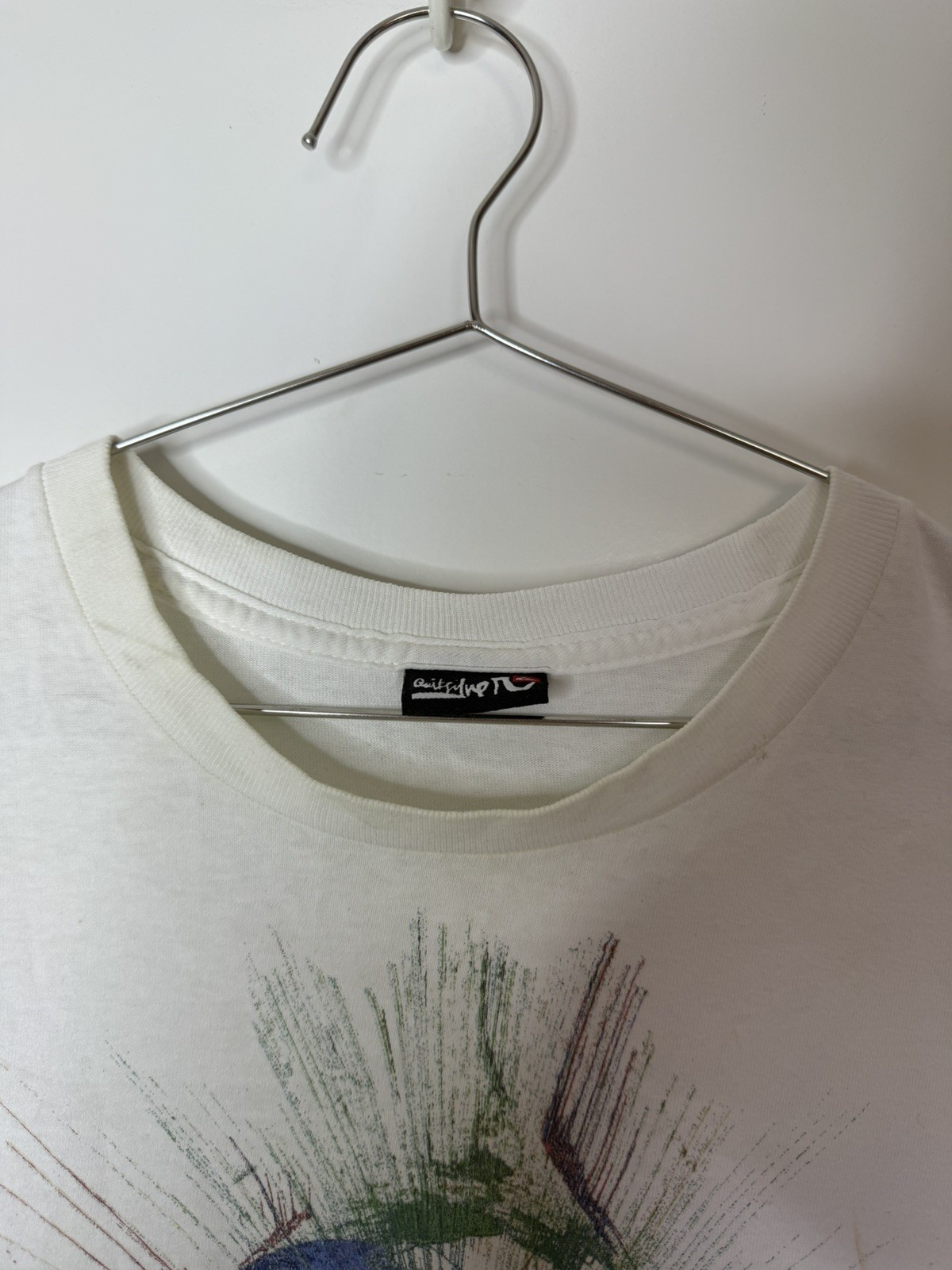 Men's Quicksilver Wave Logo White T-Shirt 2XL Short Sleeve "Older" surf style gallery