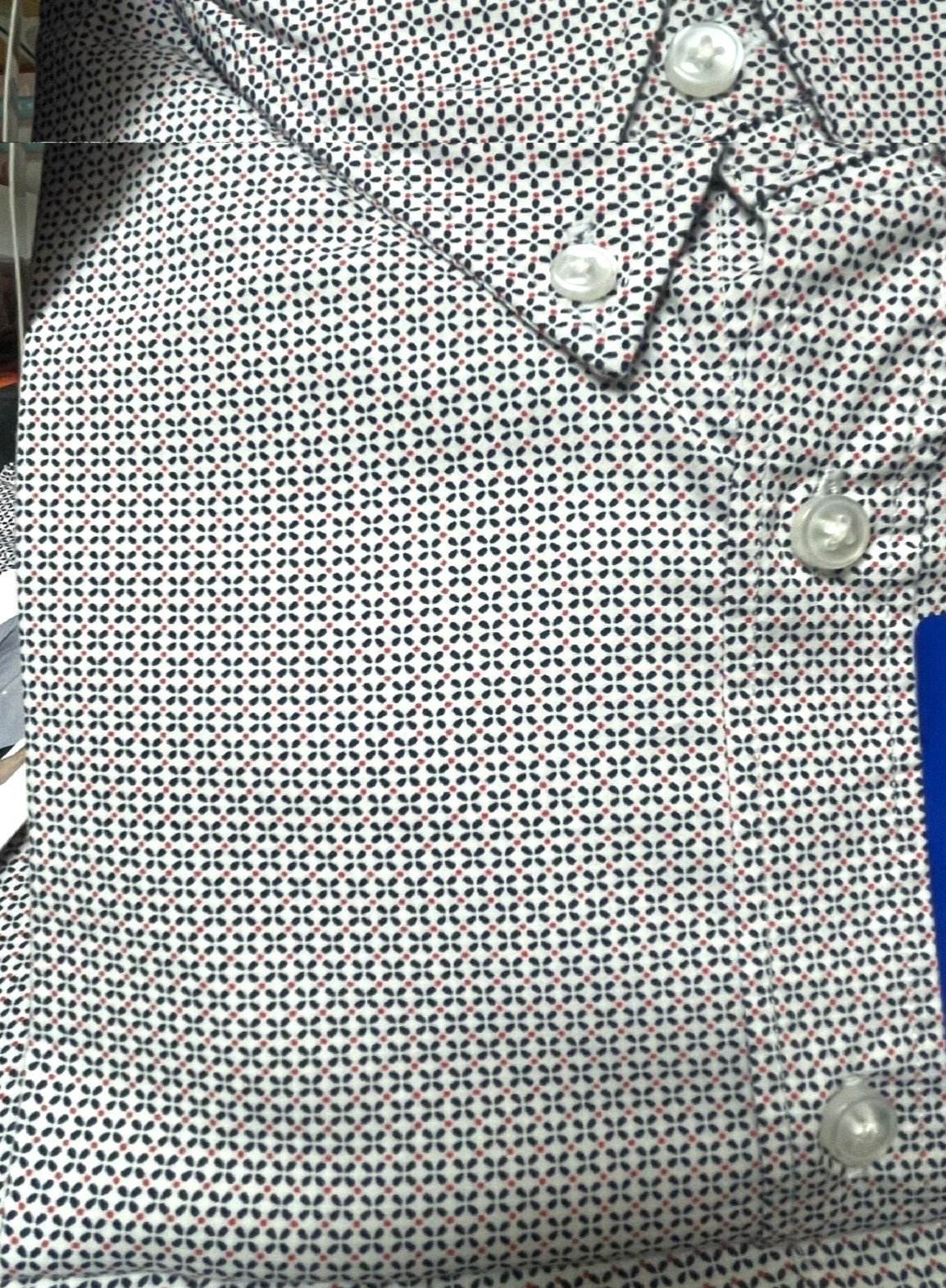 Jachs Mens Button Down Short Sleeve Dress Casual Shirt (White Micro, Small) NWT gallery