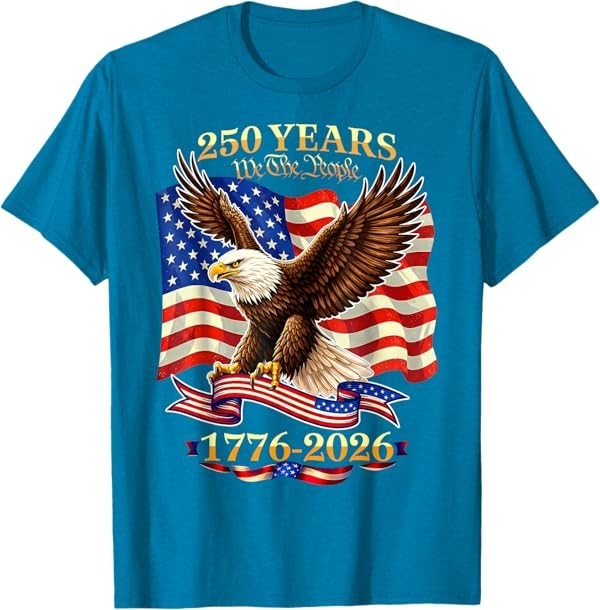 250 Years American 1776 2026 250th USA Birthday 4th of July T-Shirt gallery