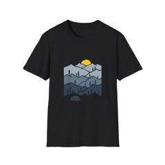 Mountain Sunrise Unisex Softstyle T-Shirt, Eco-Friendly Tee, Outdoor