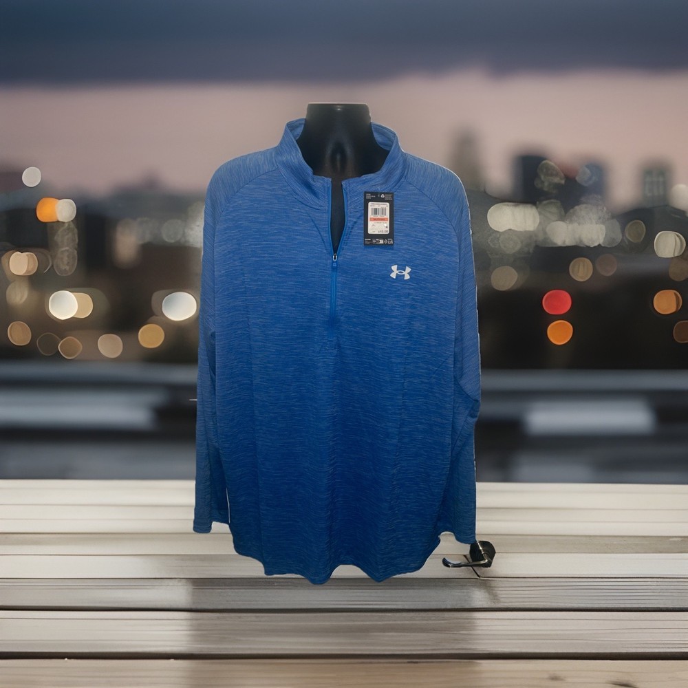 NWT Under Armour 1/4 Zip Men’s Tech Tee Long Sleeve Size 3XL — FREE SHIPPING