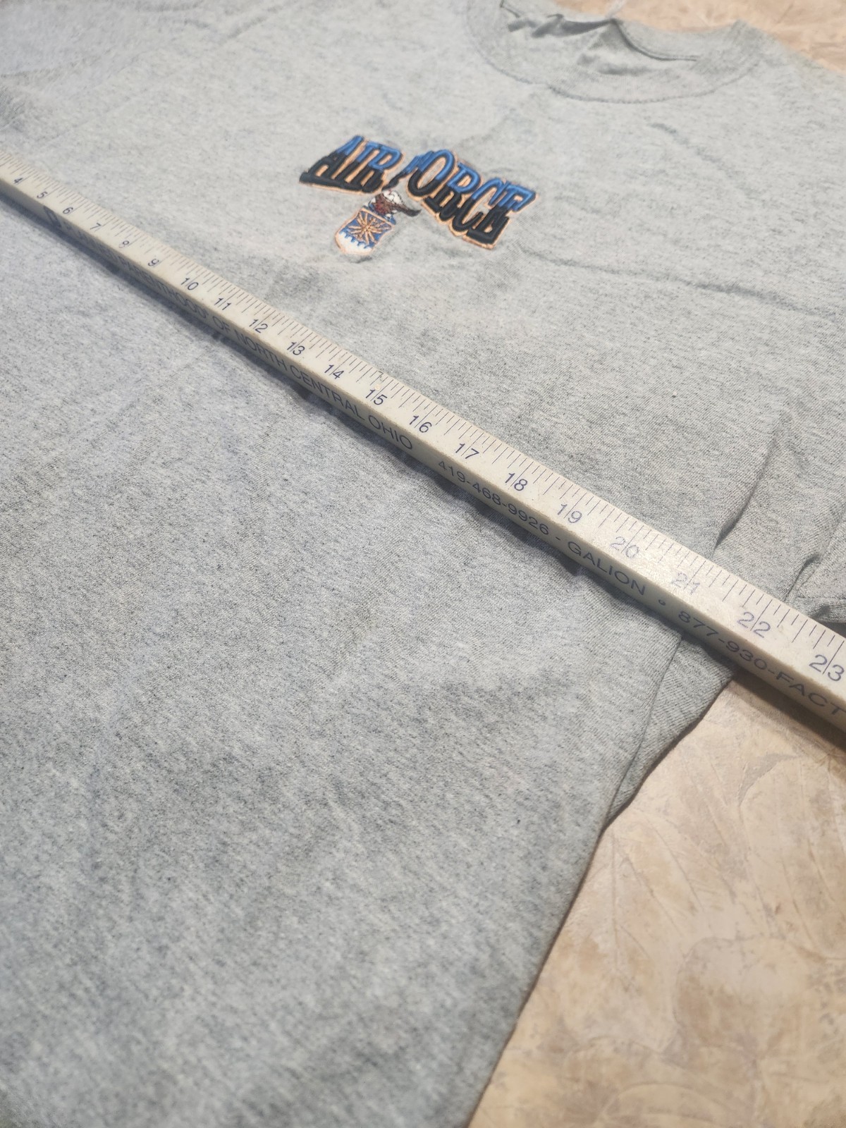 Embroirdered Air Force Grey Tshirt Size Unknown gallery