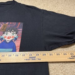 Demon Slayer Tanjiro Zenitsu Inosuke Kabuki T Shirt Mens Large Black Anime Tee