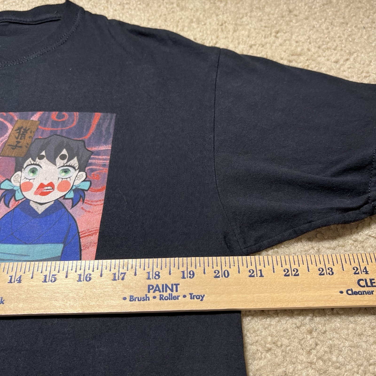 Demon Slayer Tanjiro Zenitsu Inosuke Kabuki T Shirt Mens Large Black Anime Tee gallery