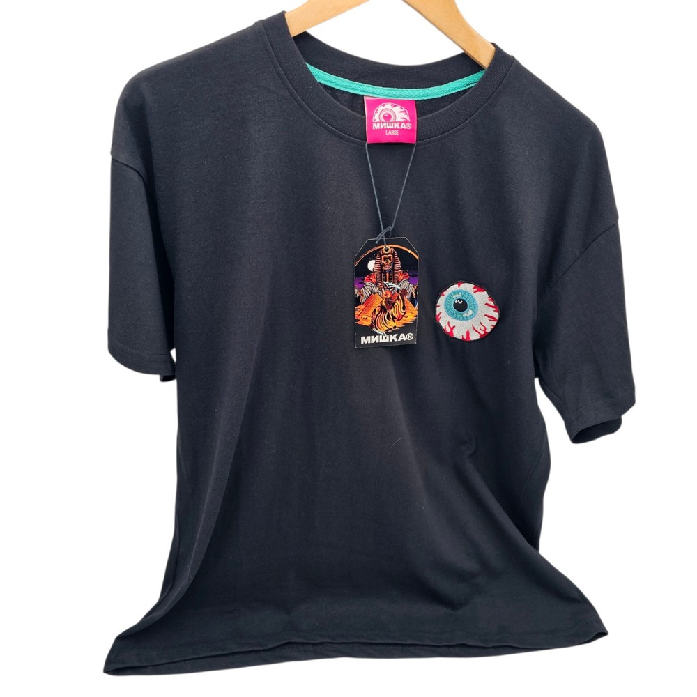 Mishka Embroidered Keep Watch Logo Black T Shirt Large Brand New With Tags