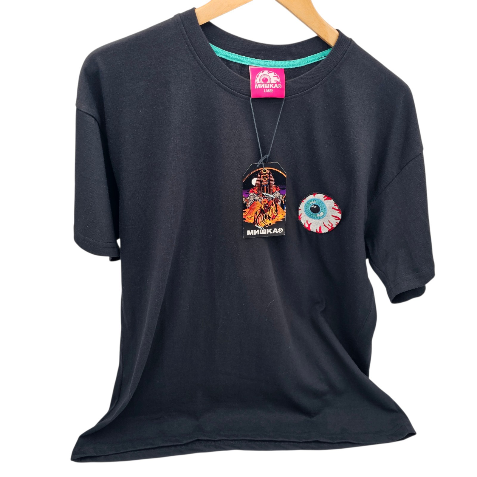 Mishka Embroidered Keep Watch Logo Black T Shirt Large Brand New With Tags